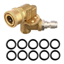 180 Swivel Joint High Pressure Washer Wash Water Nozzle 1/4 Quick Connection for Cleaning Car Machine Accessories