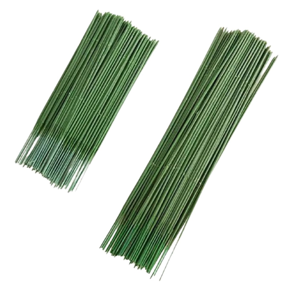 Florist Wire, 200Pcs Plastic Floral Stem, Artificial Flower Rod, Plant Stub Wire Green Wires, 4853769024963