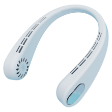 Portable Neck Fan, Bladeless Personal Rechargeable 4000mAh Battery, No Hair Snagging, 3 Speeds Faster White