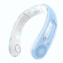 Neck Fan, Hands Free Bladeless Fans Portable Rechargeable, 360 Cooling for Travel, Outdoor Blue