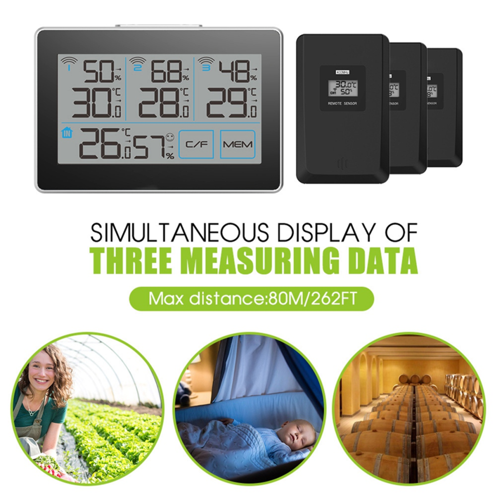 Temperature And Humidity Sensor Digital Thermometer Indoor Hygrometer Weather Monitor 4853769031428