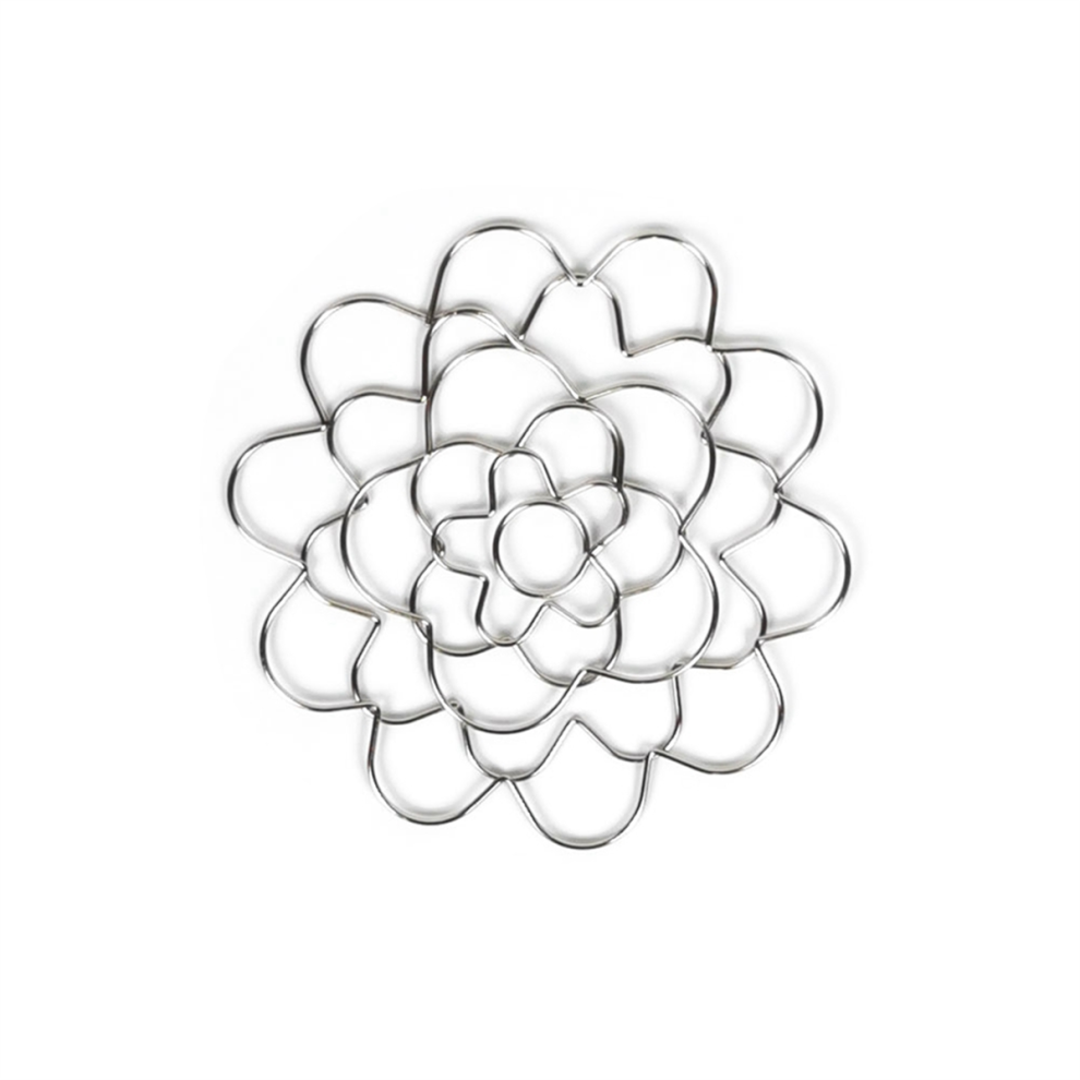 Support de composition florale réutilisable en acier inoxydable 4 pouces