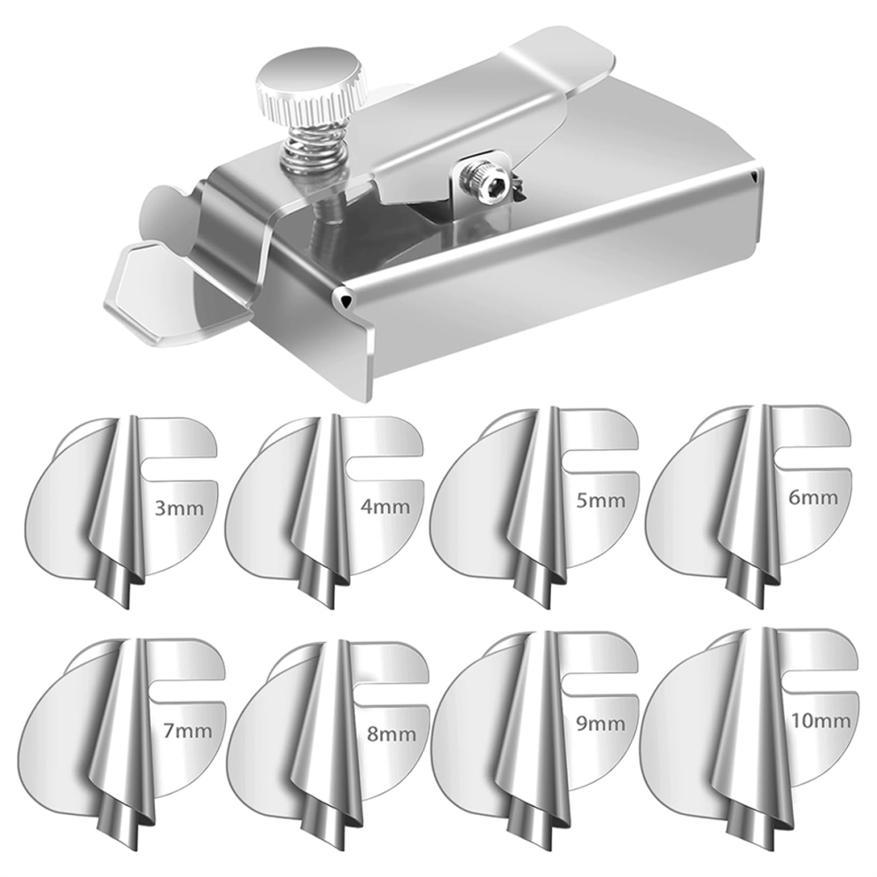 Piedino Orlatore Arrotolato Singer Da 9 Pezzi Con Guida Per Cucitura Magnetica, Pressione Orlo Larga 3-10 Mm