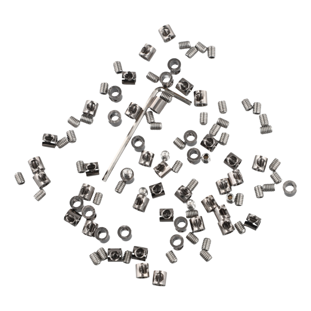 50Pcs 3Mm Wire Rope Clamp For Cable Fastener Clip Adjustable Screw Copper Metal Fixture Sling Fixing Accessories 4853769036805