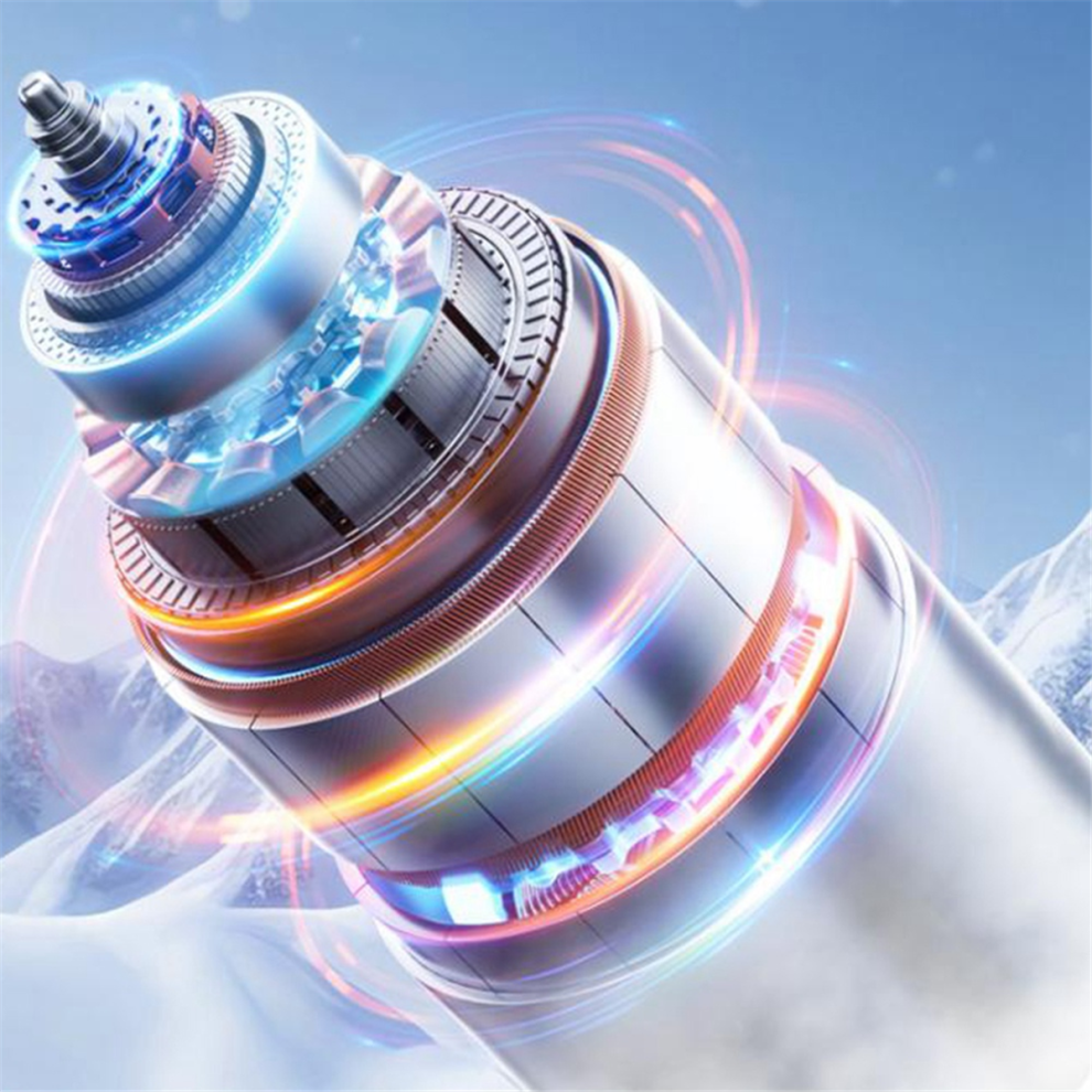 Ventilatore Portatile Digitale Pieghevole Da 3600 Mah, Mini Ventilatore Da Tavolo Usb Ricaricabile, Per L'estate, Bianco Semplice