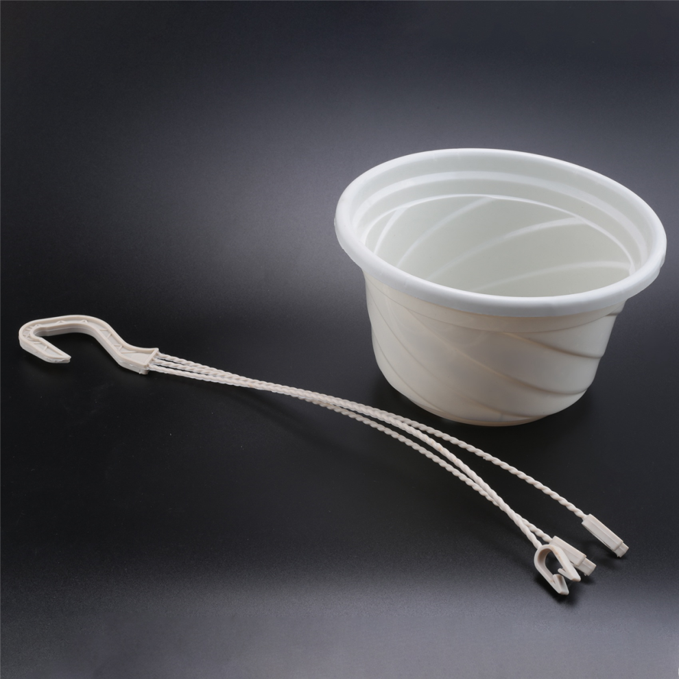 Pot de fleurs suspendu en chaîne, support de jardinière, décoration de balcon, maison, jardin, blanc