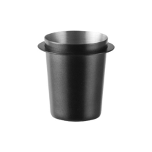 Zwarte 58 mm koffiedoseerbeker van roestvrij staal, transport, universele poederverzamelaar