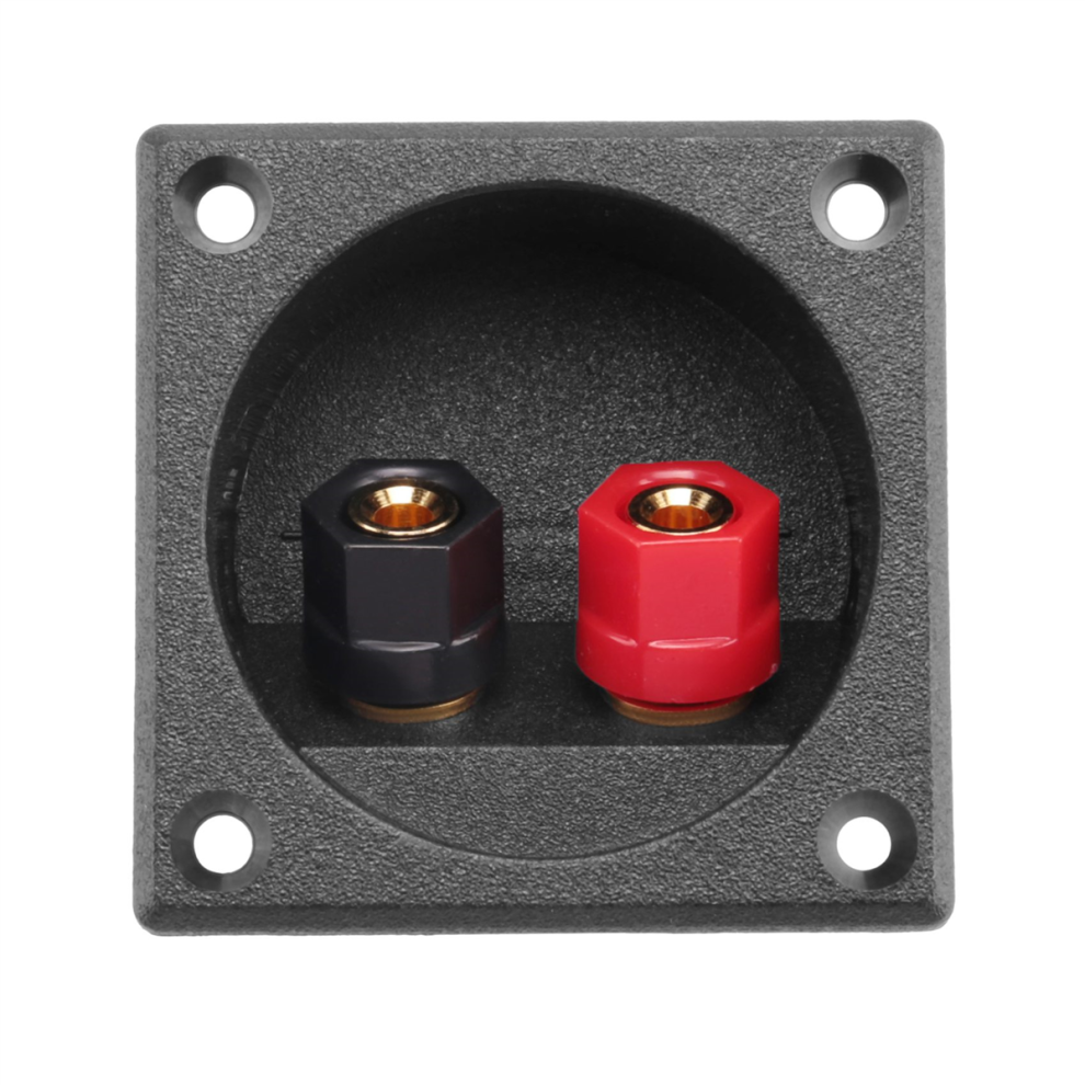 New Square Board Binding Post Speaker Box Terminal Cup Wire Cable Connector 4853769050689