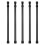 5 Pack Cupboard Bars Tensions Rod Spring Curtain for DIY Projects, Extendable Width, 11.81 to 20 Inches (Black) 1