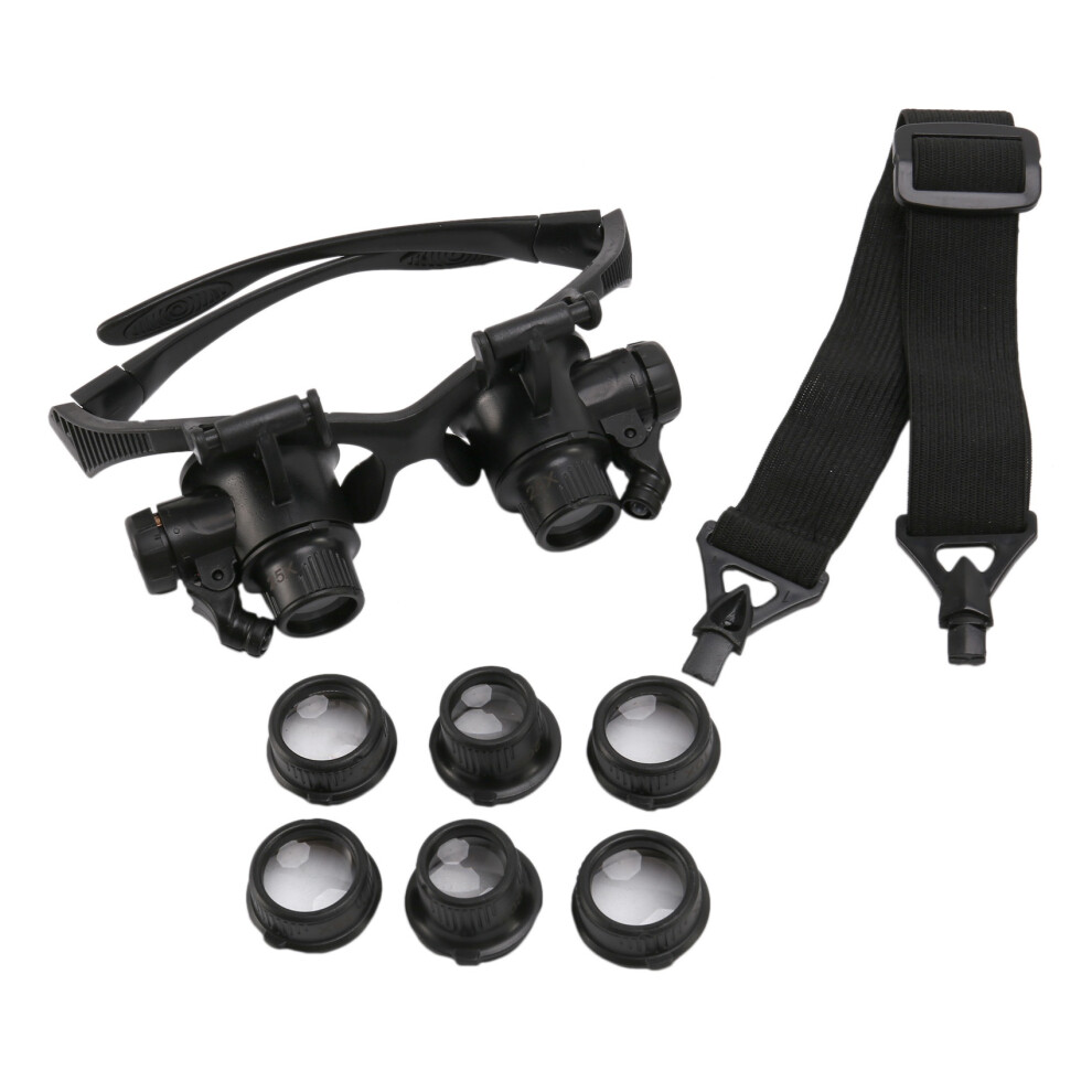 Kit Di Strumenti Per La Riparazione Di Orologi Con Lente D'ingrandimento Con Luci A Led, 10X, 15X, 20X E 25X.