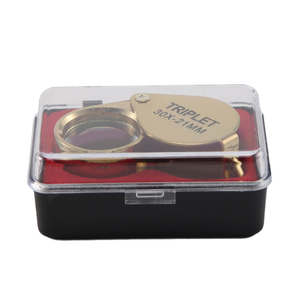 Kopinma Portable 30X Power 21Mm Jewelers Magnifier Foldable Gold Eye Loupe Jewelry Store Magnifying Glass
