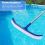Escova de piscina azul de 18 polegadas, cabo, ferramentas de limpeza de parede, equipamento 6