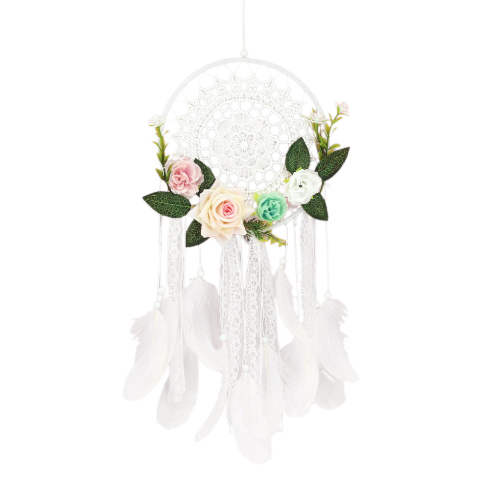 Attrape-rêves DIY Pendentif décoratif Fleur Décoration murale Décoration de mariage Cadeau de chambre de fille
