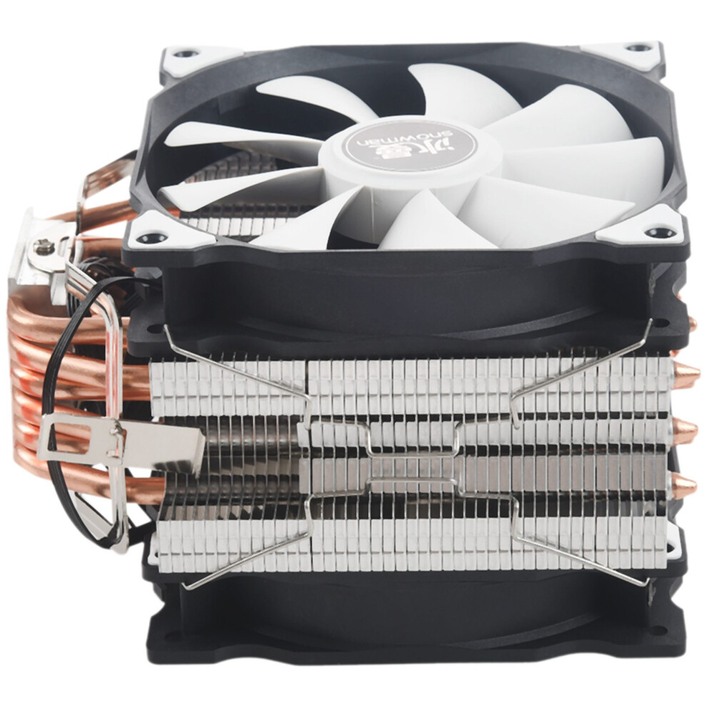 Processeur M-T6 4 broches, 6 caloducs, double ventilateur 12 cm, compatible LGA775 1151 115X 1366, compatible AMD