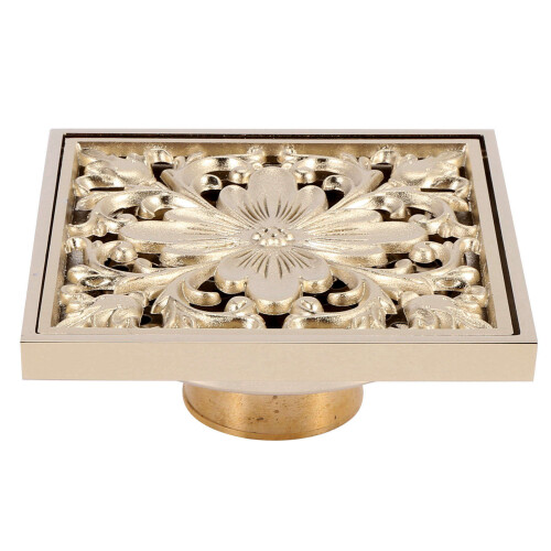 Caniveau de douche carré - 15 x 15 cm - drain de douche à 360