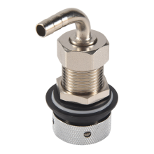 Beer Tap Faucet Shank with 8mm Barber Elbow, Chrome Plate Brass G5/8 for Adjustable Draft Dispenser Home Brewing