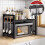 2-Tier Over-Microwave Shelf Organizer & Utensil Holder, Adjustable 17-25 in, Space-Saving Double-Layer Storage, Sturdy Triangle Base 5