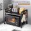 2-Tier Over-Microwave Shelf Organizer & Utensil Holder, Adjustable 17-25 in, Space-Saving Double-Layer Storage, Sturdy Triangle Base 6