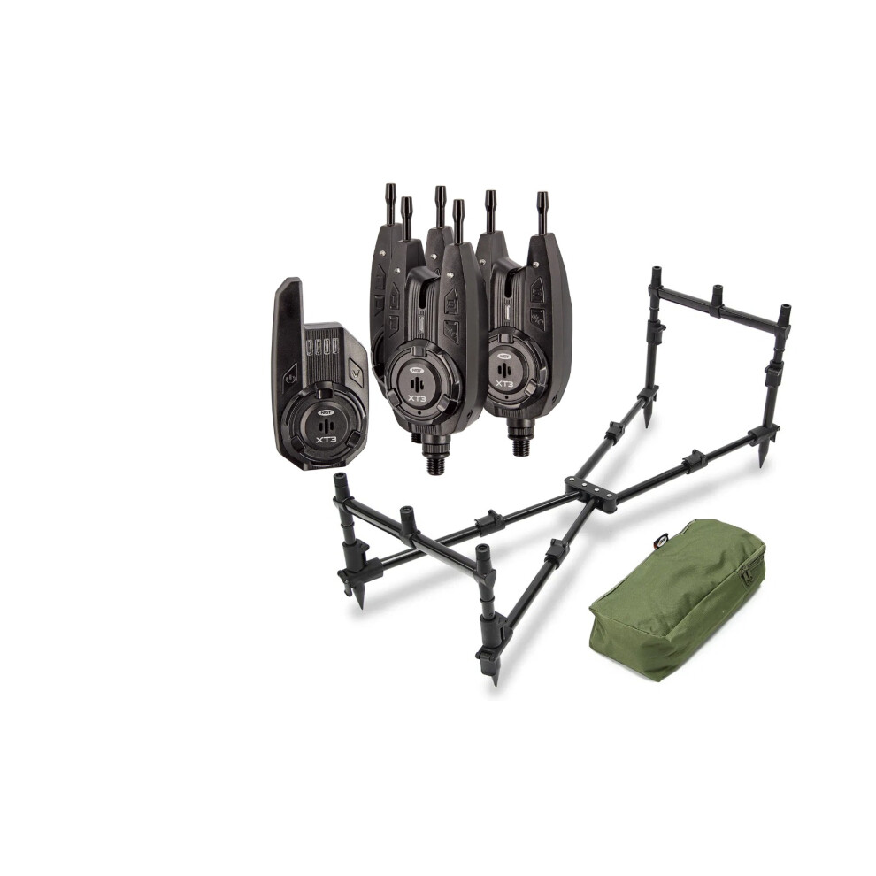 Ngt Rod Pod Carp Fishing 3 Rod Nomad And Wireless Bite Alarm Set And Receiver