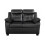 Luxury Life (Black, 3 Plus 2 Set) Aura Faux Leather Sofa Set 3