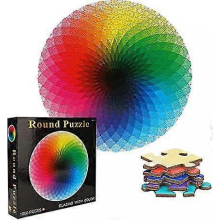 Regenboogpuzzel met 1000 stukjes voor volwassenen, puzzel met kleurverloop, moeilijke puzzel voor volwassenen en kinderen vanaf 14 jaar