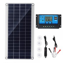 300 W 12 V Solarpanel, Solarpanel-Kit, Batterieladegerät-Kit mit 60 A Solarladeregler für Wohnmobil, Yacht, Outdoor, Garten, Ing-yuyu