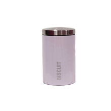 Kabalo Pink Kitchen Large Airtight Biscuit Barrel Jar Cookie And Food Stainless Steel Storage Canister Tin