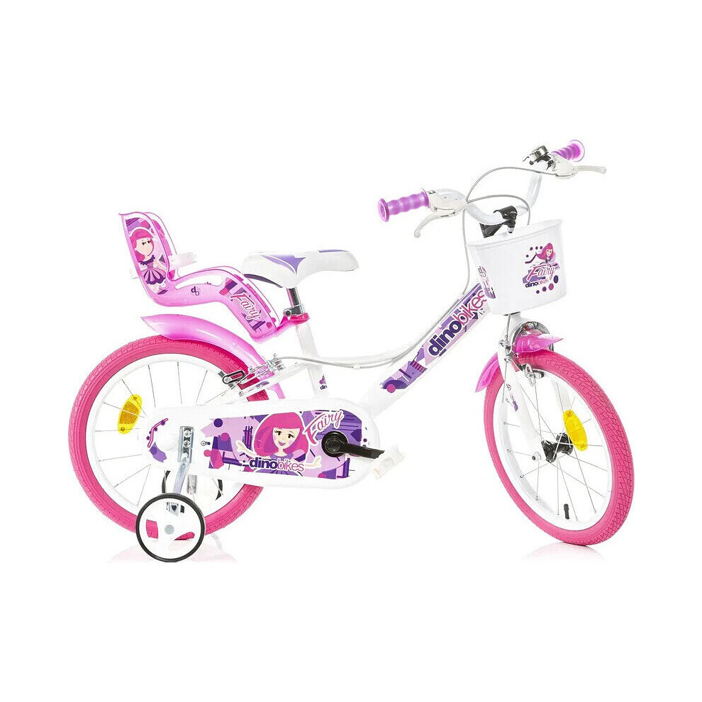 Dino Fairy 16" Kids Bike - White