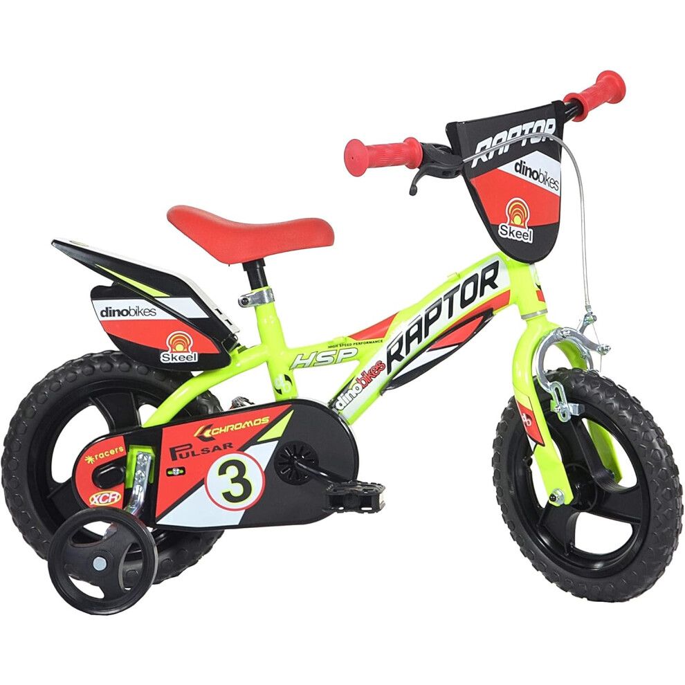 Dino Raptor 12" Kids Bike - Yellow