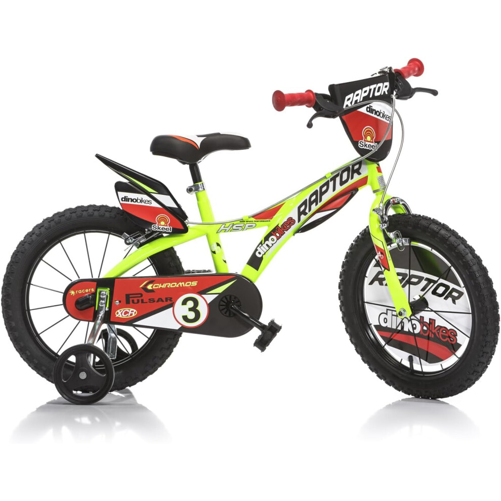 Dino Raptor 16" Kids Bike - Yellow