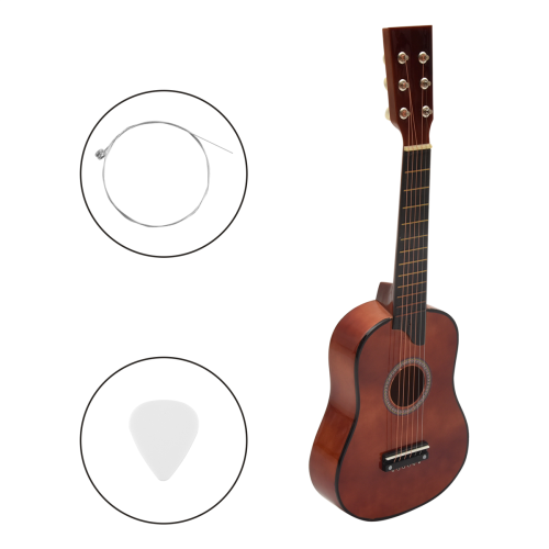 Guitarra acústica de 25 polegadas Basswood com 6 cordas e cordas de palheta 1