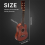 Guitarra acústica de 25 polegadas Basswood com 6 cordas e cordas de palheta 7
