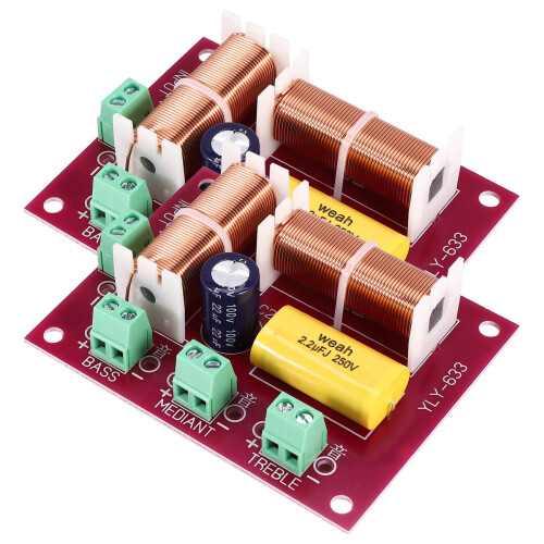 2Pcs 200W Divisor de Frequência de Agudos + Médios + Graves 1