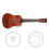 Guitarra acústica de 25 polegadas Basswood com 6 cordas e cordas de palheta 1