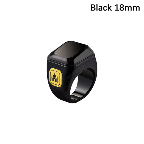 Έξυπνο Δαχτυλίδι Bluetooth Ηλεκτρονική Υπενθύμιση για Μετρητή Δακτύλων 18 χιλ. Μαύρο 1
