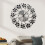 3D Wall Clock,Round Leaf Petals Metal Wall Clock,Dial - Silver Black 4