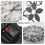3D Wall Clock,Round Leaf Petals Metal Wall Clock,Dial - Silver Black 5