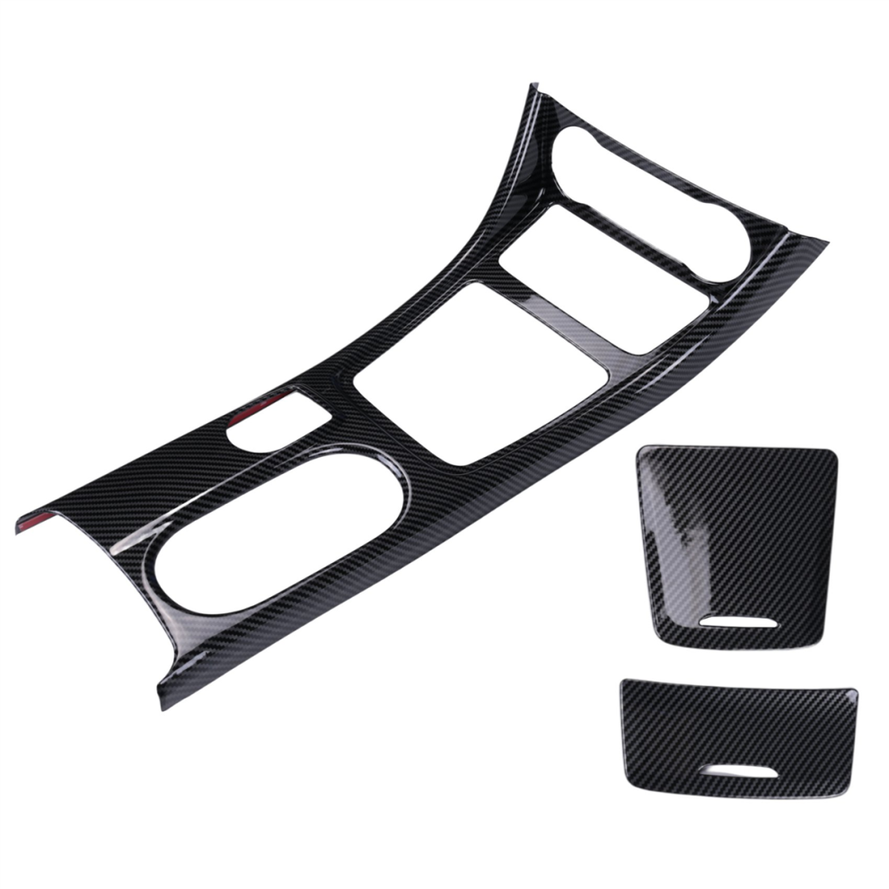 Car Center Console Water Cup Holder Panel Trim Abs Carbon Fiber 4852257274514