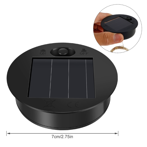2Pcs Solar Light Replacement Top LED Solar Panel Lantern Lid 2