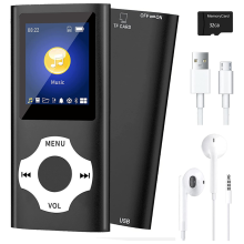 MP3-Musikplayer mit Bluetooth 5.0, tragbarer HiFi-Musikplayer (schwarz)
