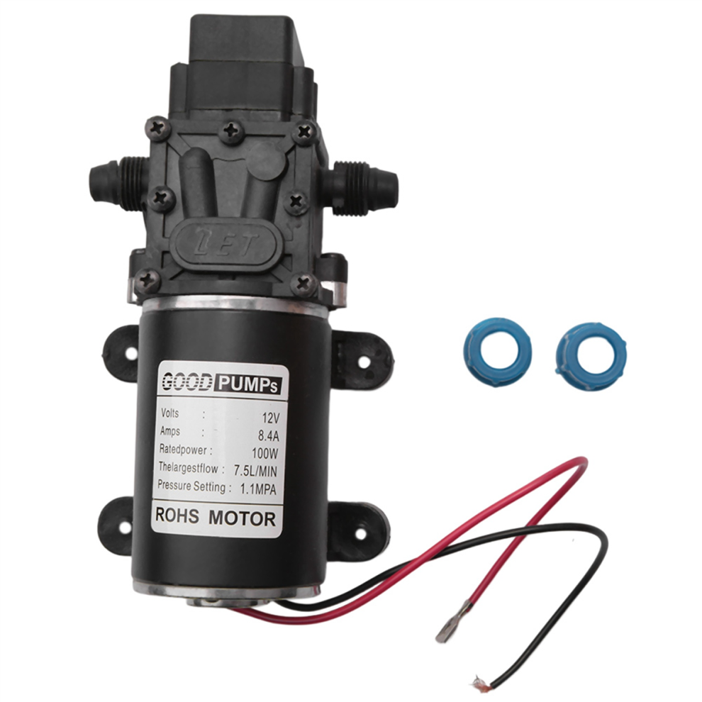 12V 100W Hogedruk Zelf Aanzuigende Waterpomp 160Psi 8Lpm-image