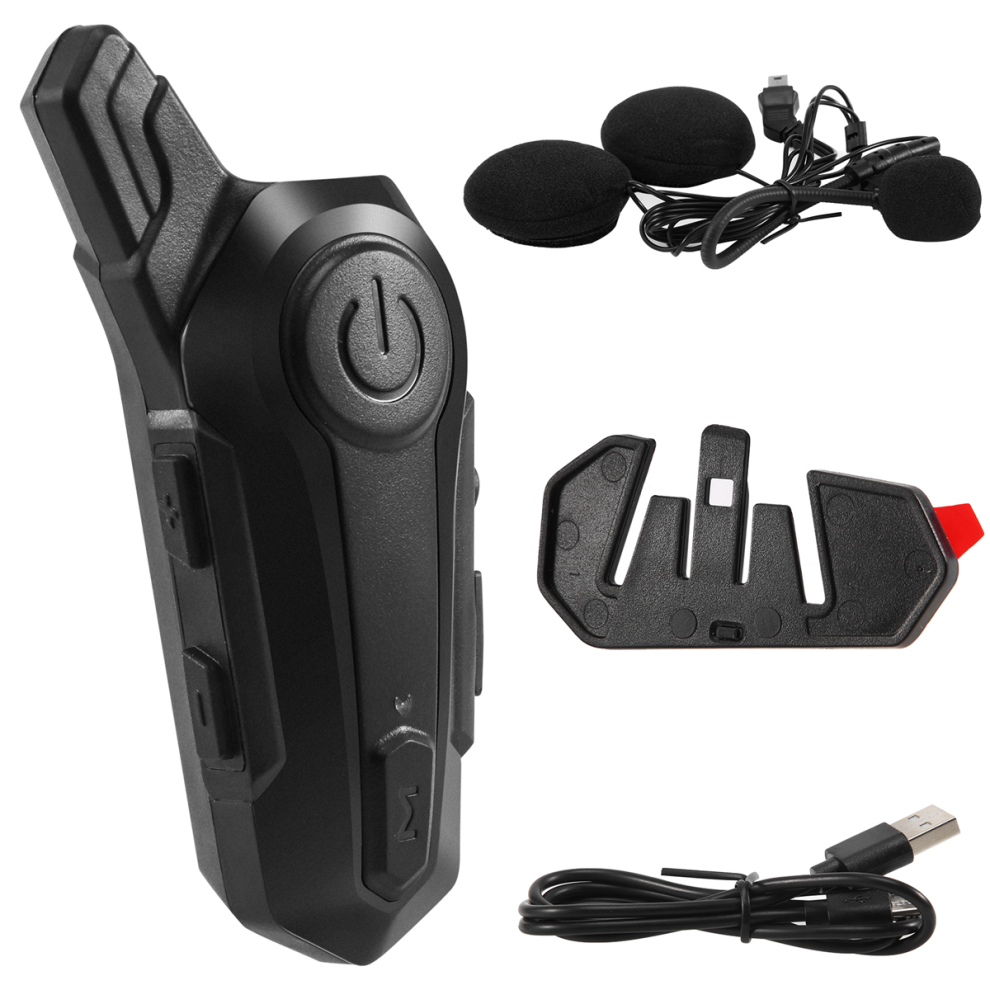 Interphone Bluetooth pour casque de moto, casque d'interphone universel B