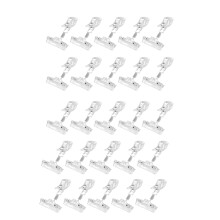 Paquete de 25 soportes de plástico transparentes para exhibir precios y carteles de mercancía.
