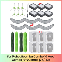 Pre iRobot Roomba Combo 10 Max, diely vysávača, gumené kefy