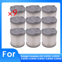 9-teiliges Hepa-Filter-Ersatzset für Delonghi Colombina EVO