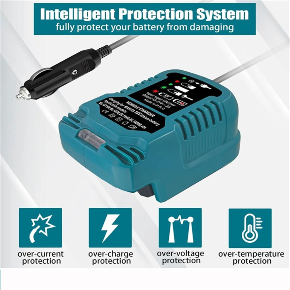 Mini chargeur de batterie Li-Ion pour prise allume-cigare, chargeur de véhicule