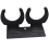 Suporte para microfone para pedestal de microfone montado na parede com clipe para pendurar microfone 3