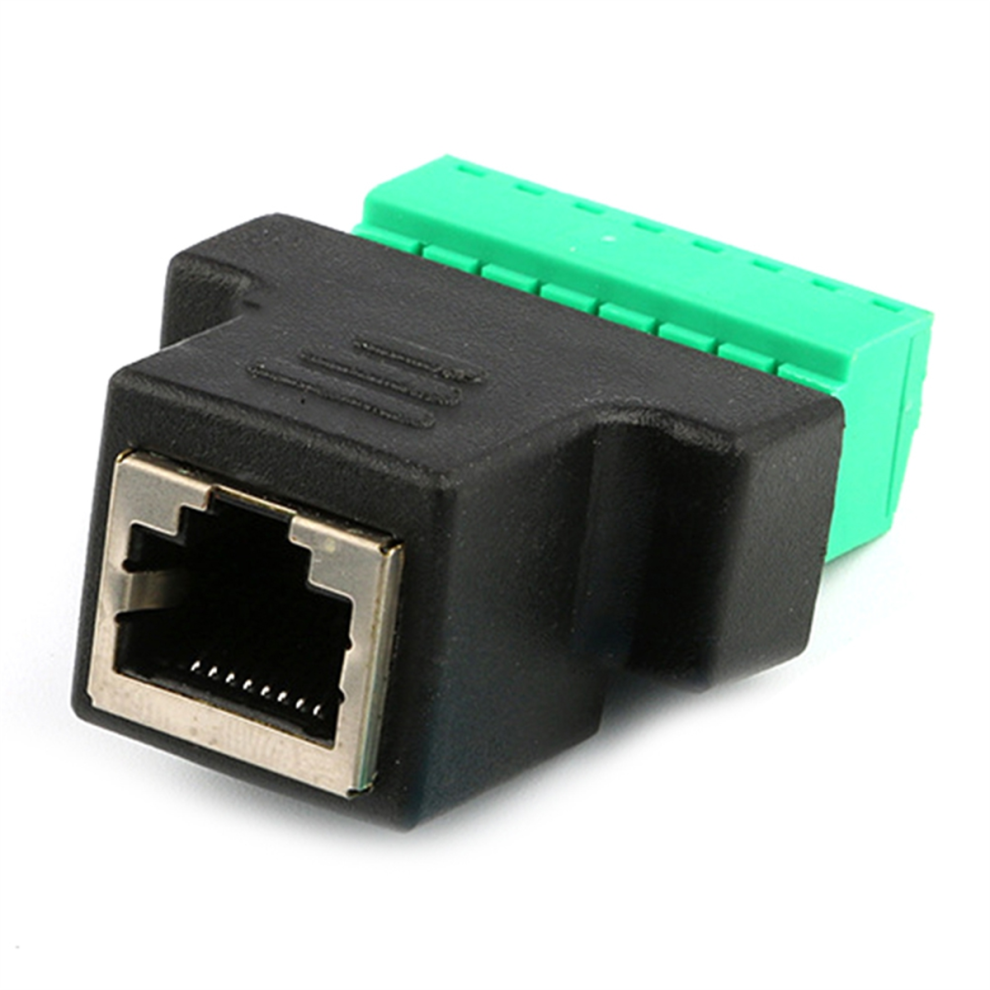 Rj45 Female To Screw Terminal 8 Pin Connector 4852257204733