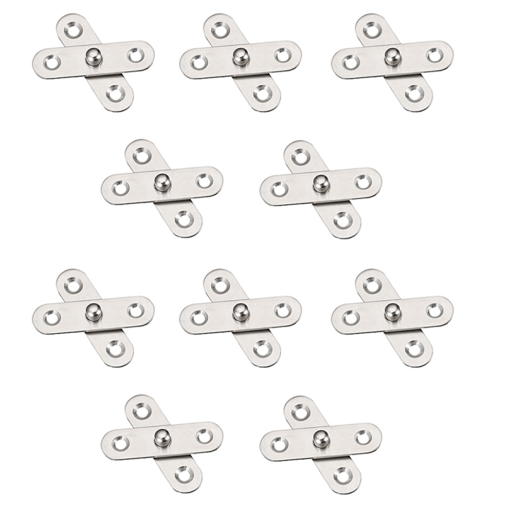 Lot de 10 charnières de porte de hangar pour armoire de cuisine, rotation à 360 degrés