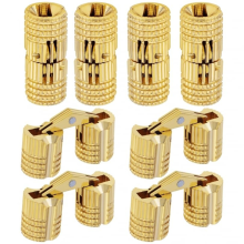 8Pcs 10 mm Hidden Brass Hinges, for DIY Jewelry Box Hand Craft
